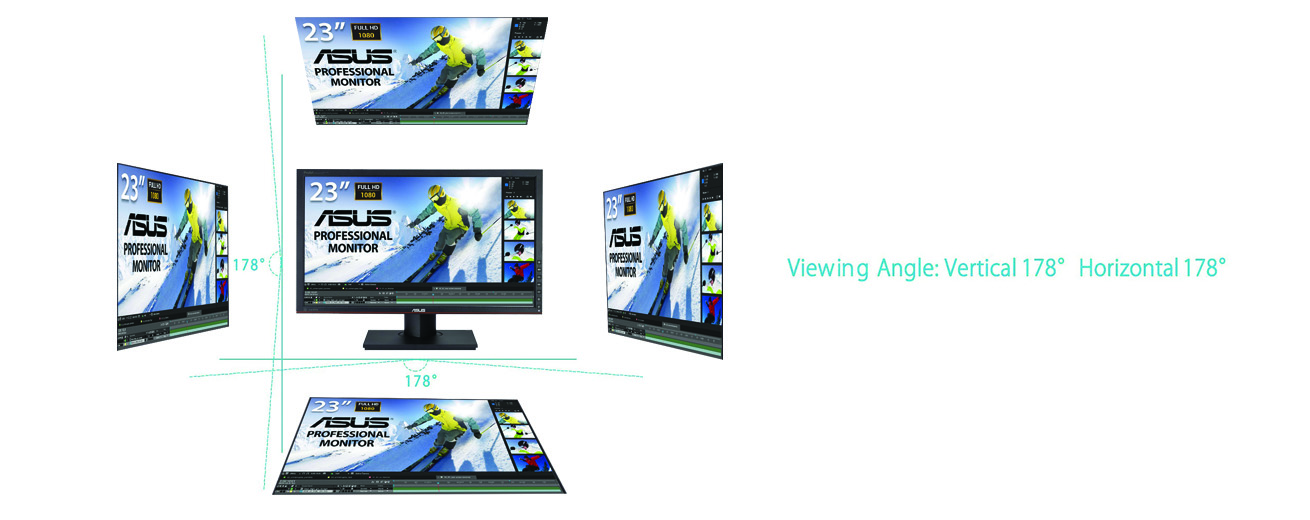 زاویه دید مانیتور ایسوس PA238Q