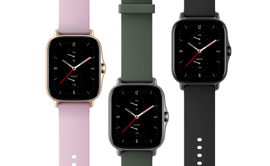 ساعت هوشمند شیائومی Amazfit GTS 2e، موجود در سه رنگ مختلف