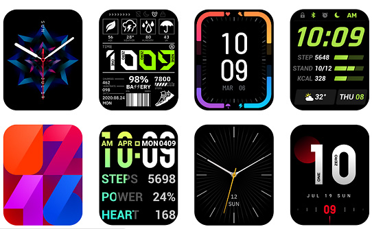 طرح های مختلف صفحه ساعت هوشمند شیائومی Amazfit GTS 2e