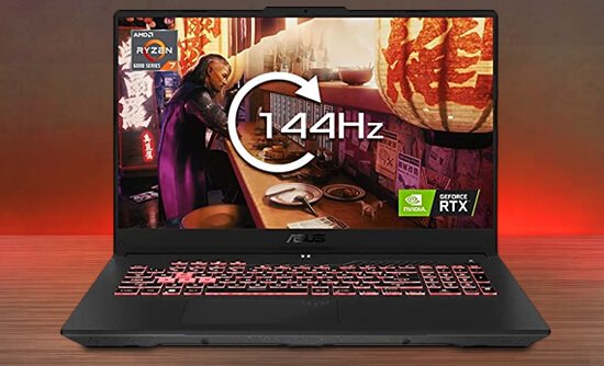 TUF GAMING A17 با صفحه نمایش درخشان