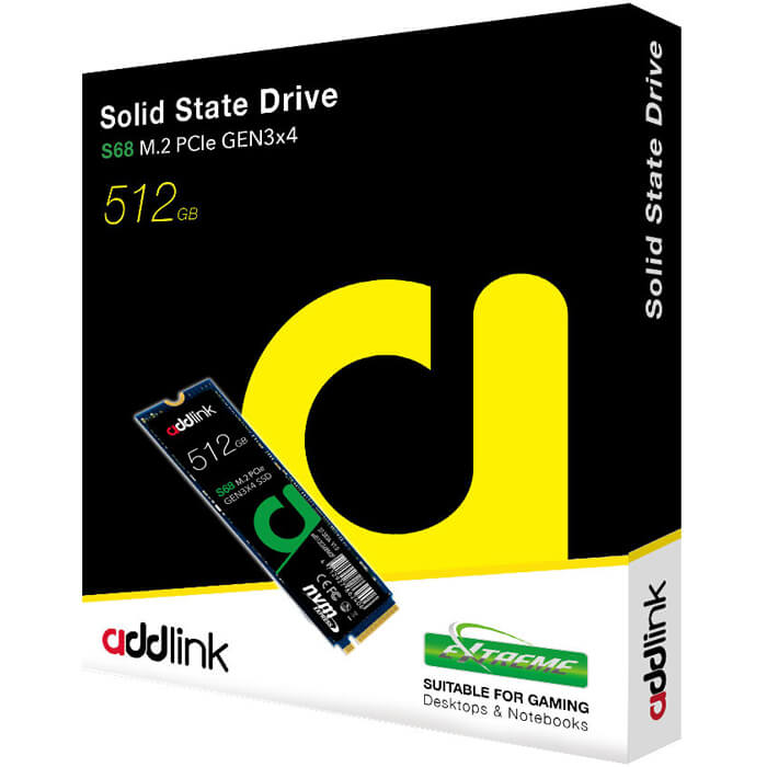 حافظه اس اس دی ادلینک S68 NVMe M2 ظرفیت 512 گیگابایت