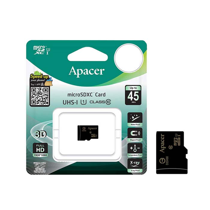 کارت حافظه اپیسر MicroSD 45MB/s U1 کلاس 10 بدون آداپتور ظرفیت 16 گیگابایت