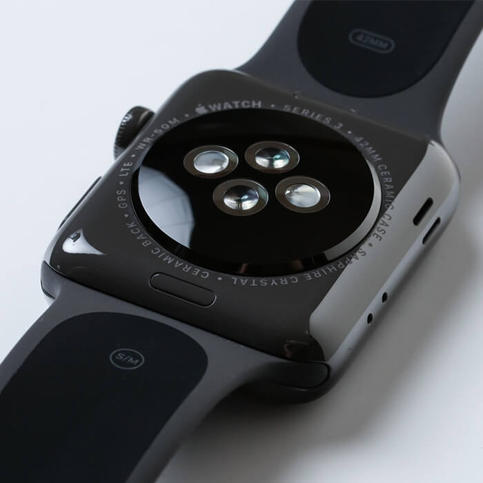 ساعت مچی هوشمند اپل واچ ۳ 38 میلیمتر آلومینیومی خاکستری با بند لاستیکی خاکستری