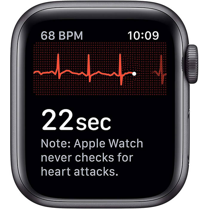 ساعت مچی هوشمند اپل واچ سری 5 44 میلیمتر آلومینیومی خاکستری با بند لاستیکی مشکی