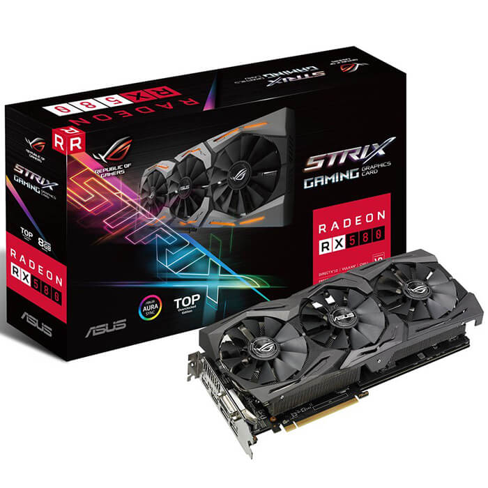 کارت گرافیک ایسوس مدل ROG STRIX RX580 T8G GAMING