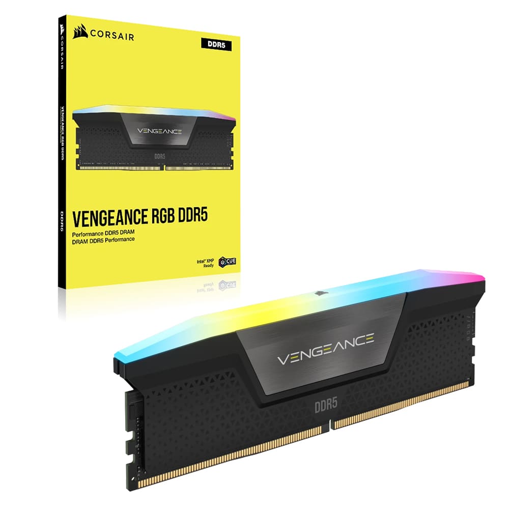 رم کامپیوتر دو کاناله 5200 DDR5 کورسیر VENGEANCE RGB ظرفیت 32 گیگابایت