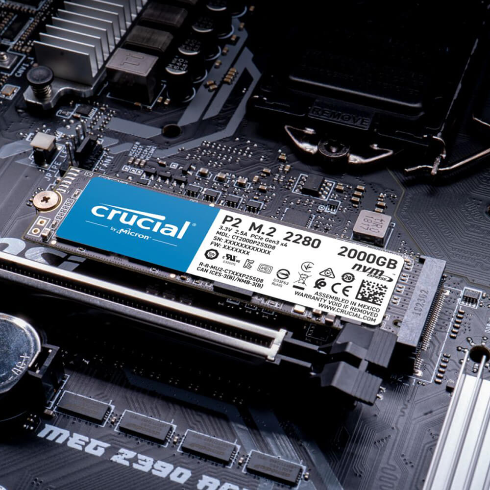 حافظه اس اس دی کروشیال P2 PCIe M2 2280 ظرفیت 1 ترابایت