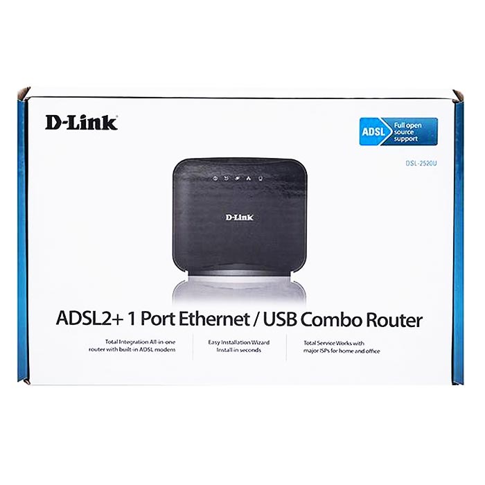 مودم روتر با سیم +ADSL2 دی لینک مدل DSL-2520U