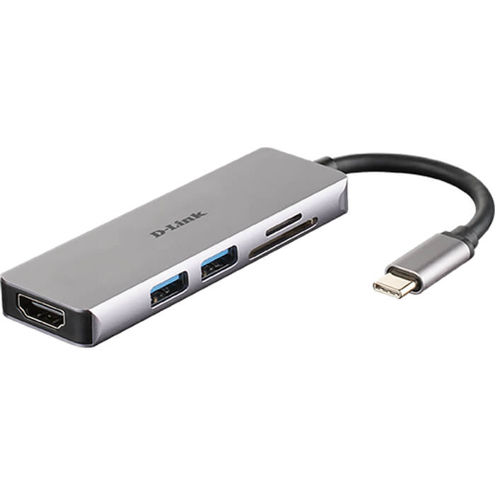 هاب USB-C با HDMI و کارت خوان دی لینک DUB-M530 5-in-1