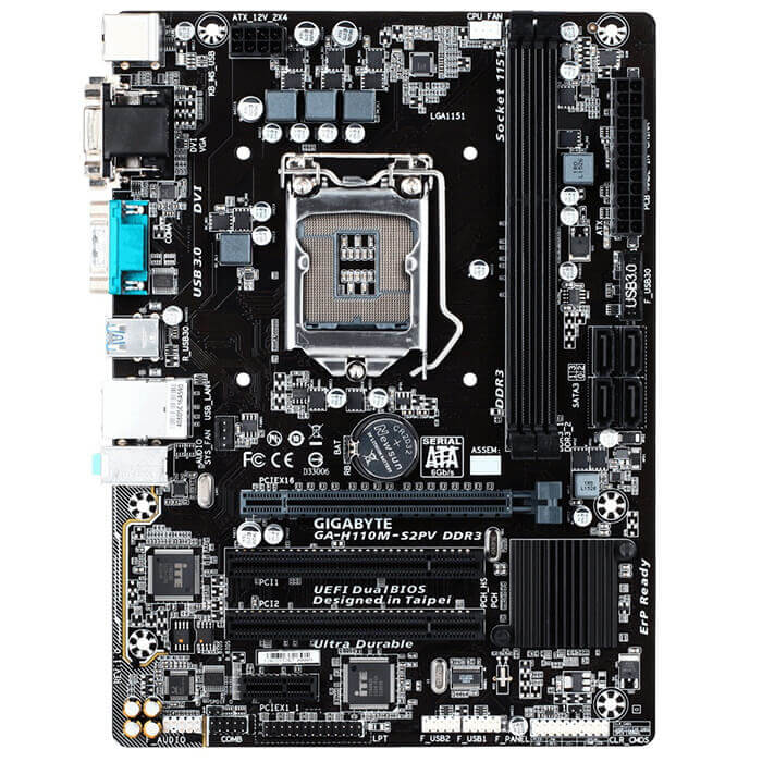 مشخصات فنی قیمت خرید GAH110MS2PV Motherboard مادربرد گیگابایت