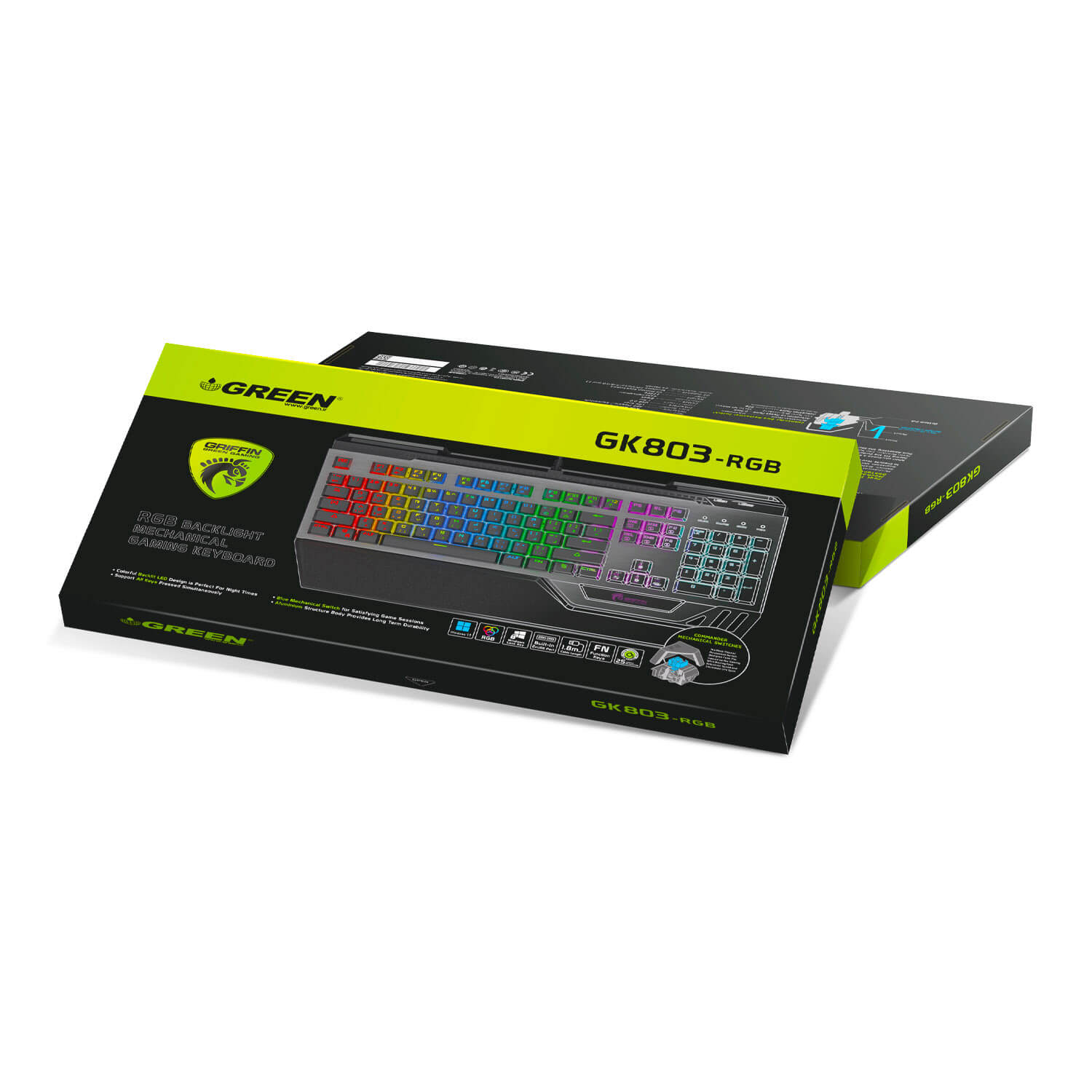 کیبورد گیمینگ باسیم گرین GK803-RGB