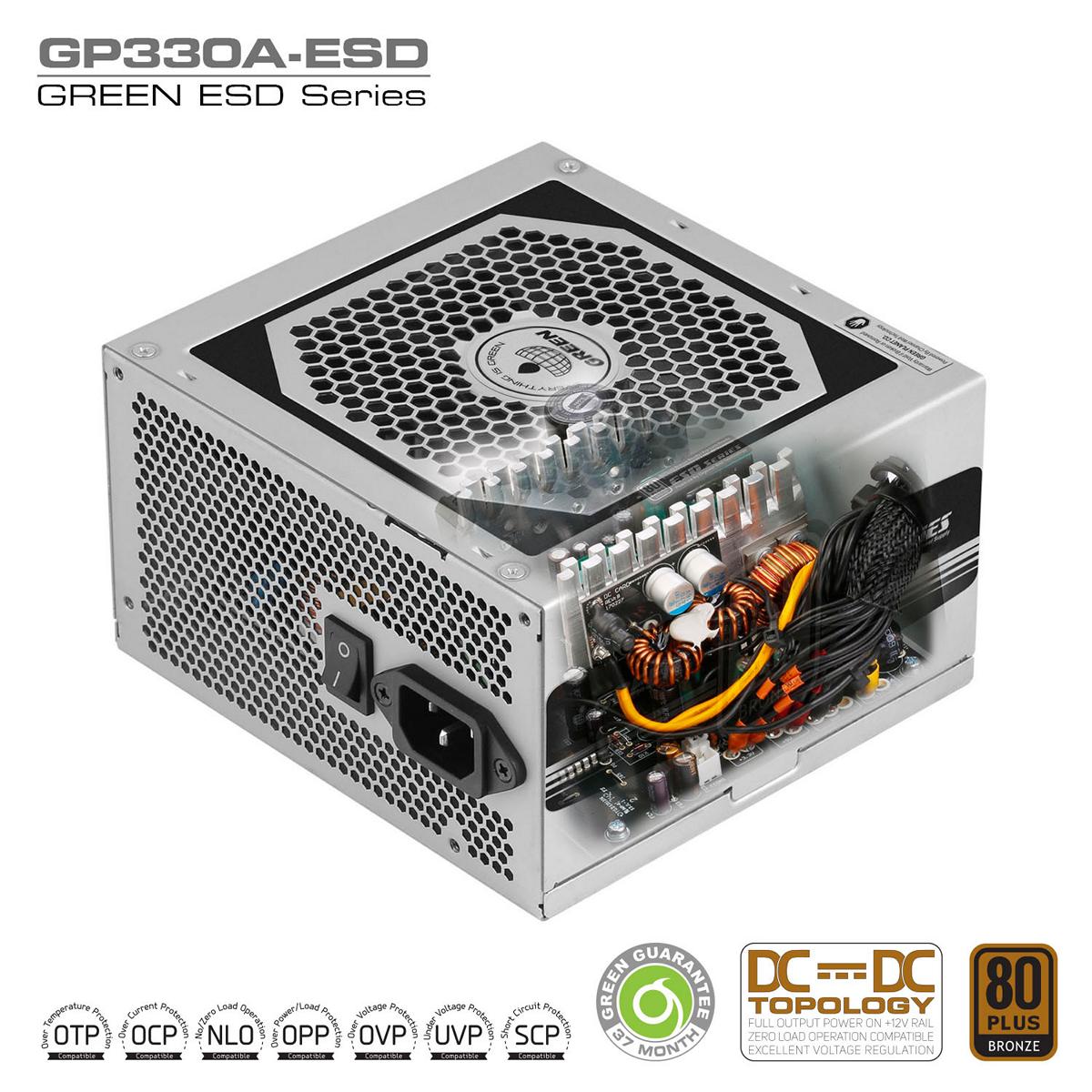 پاور کامپیوتر گرین مدل GP330A-ESD