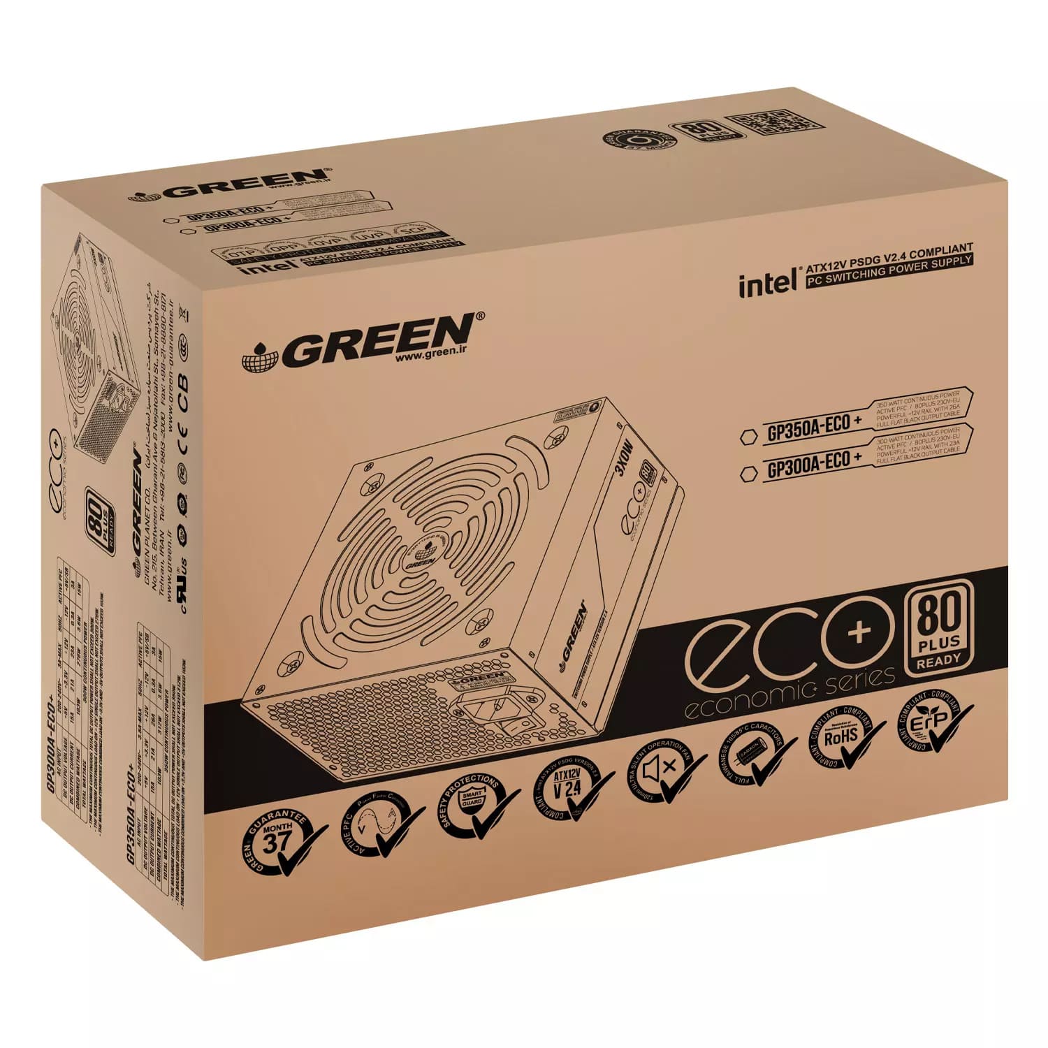 پاور کامپیوتر گرین GP350A-ECO Plus