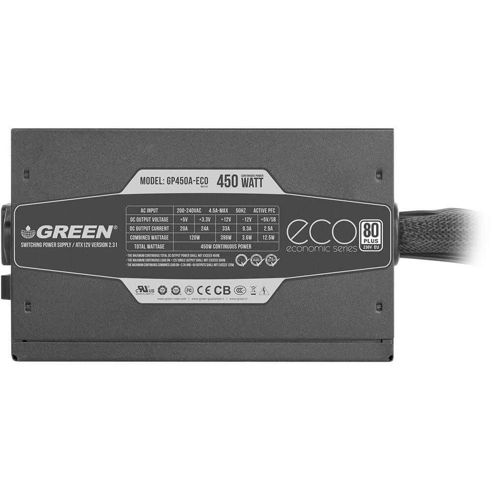 پاور کامپیوتر گرین GP450A-ECO Rev3.1