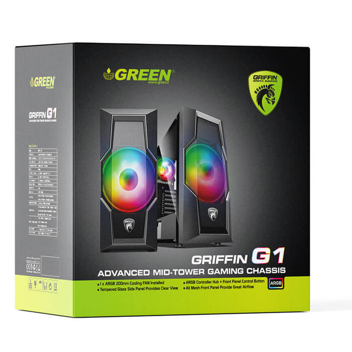 کیس کامپیوتر گرین GRIFFIN G1