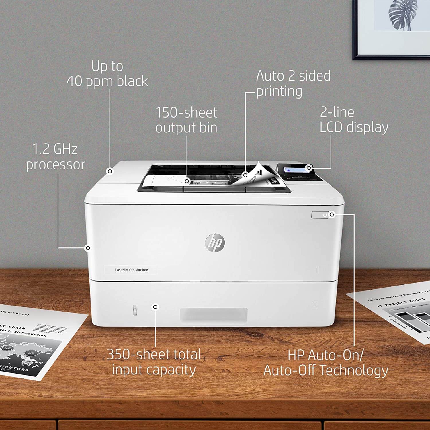 پرینتر لیزری تک کاره اچ پی LaserJet Pro M404dn | هدیش