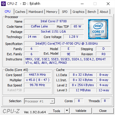 پردازنده اینتل سری Coffee Lake مدل Core i7-9700