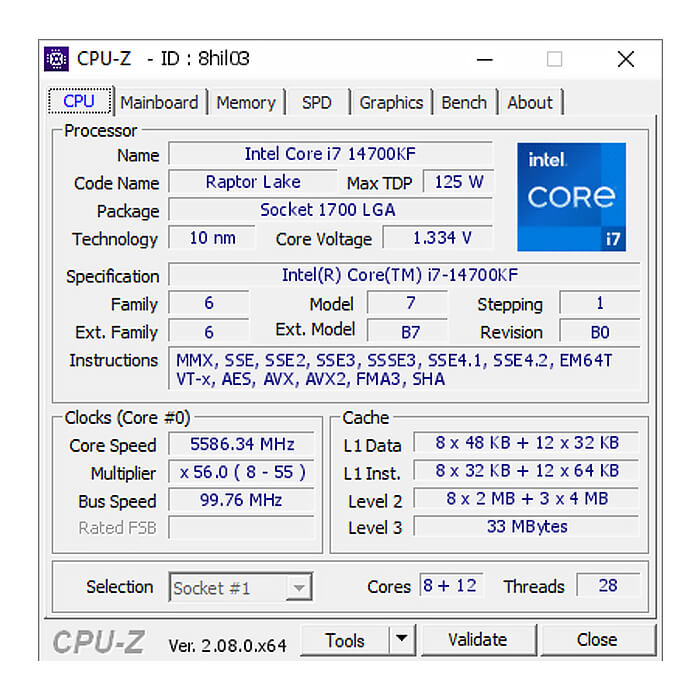 پردازنده اینتل Raptor Lake Core i7-14700KF با جعبه