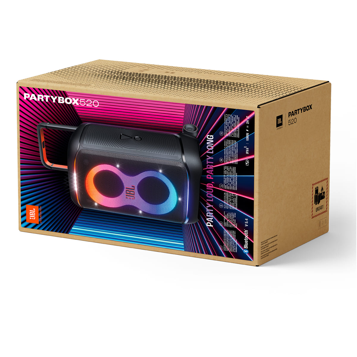 اسپیکر قابل حمل بلوتوثی جی بی ال پارتی باکس 520