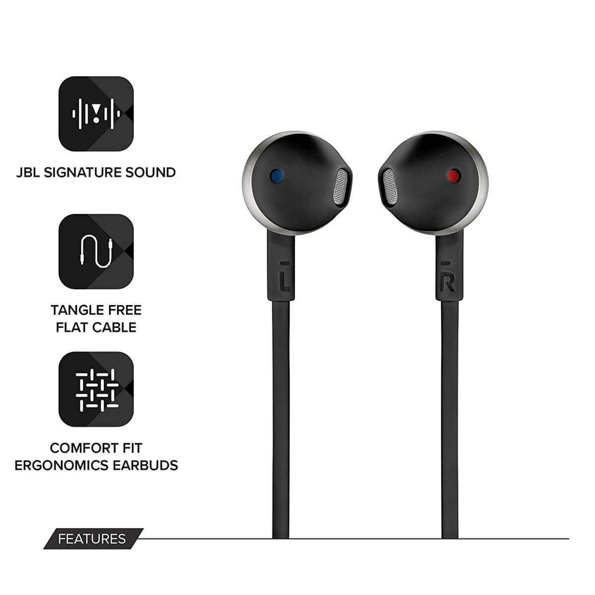 هدفون با سیم جی بی ال JBL TUNE 205