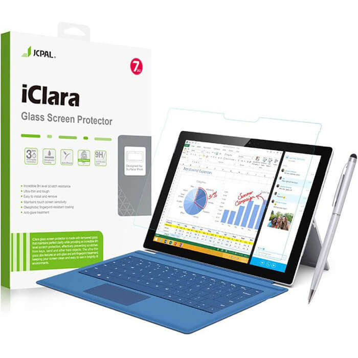 محافظ شیشه ای جی سی پال مدل iclara مناسب برای مایکروسافت Surface Pro 4