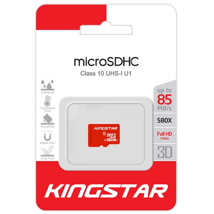 کارت حافظه کینگ استار MicroSD 85MB/s U1 کلاس 10 بدون آداپتور ظرفیت 8 گیگابایت