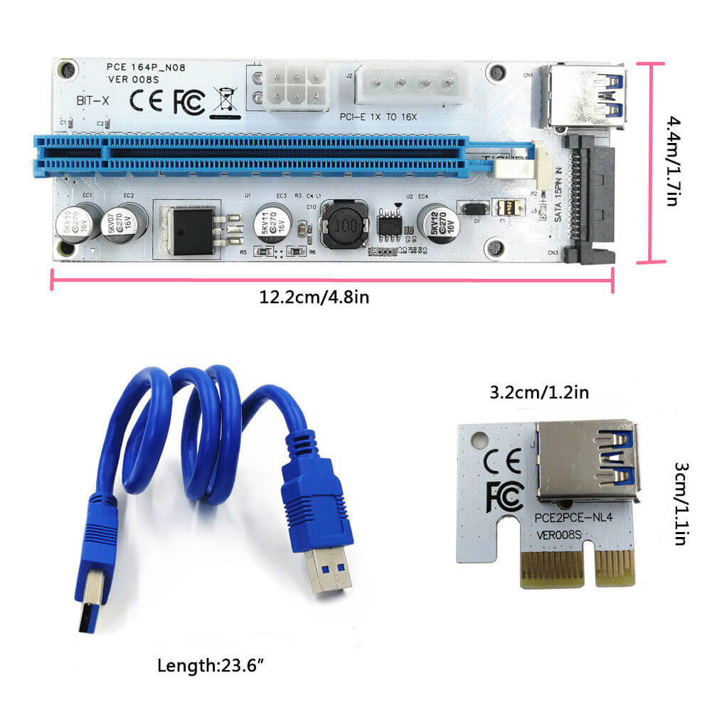 تبدیل  کارت گرافیک رایزر  با رابط کابل USB3.0 نسخه 008S