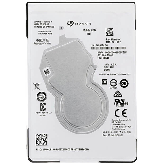 هارددیسک اینترنال لپ تاپی سیگیت 1RK172-568 مدل ST1000LM035 ظرفیت 1 ترابایت
