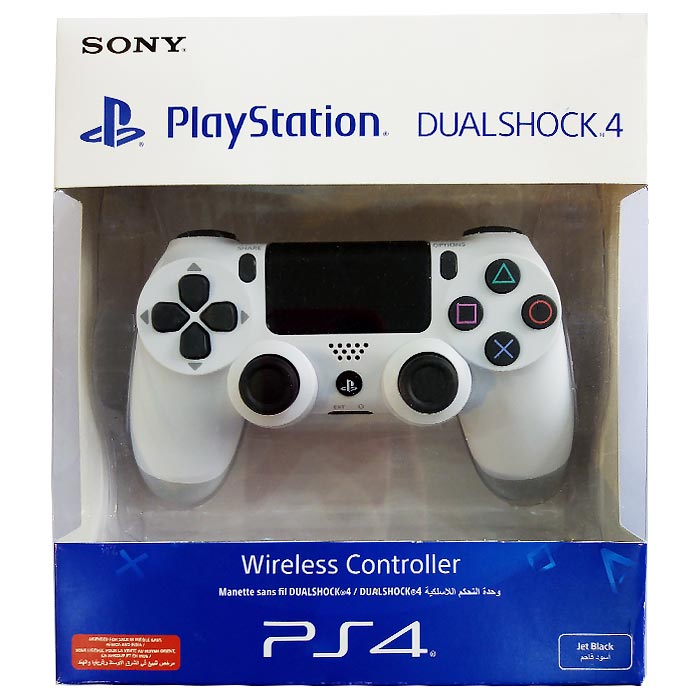 دسته بازی بی سیم سفید سونی مدل DualShock 4