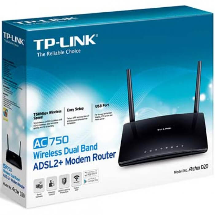 مودم روتر  بی سیم تی پی لینک سری ADSL2 Plus مدل آرچر S20