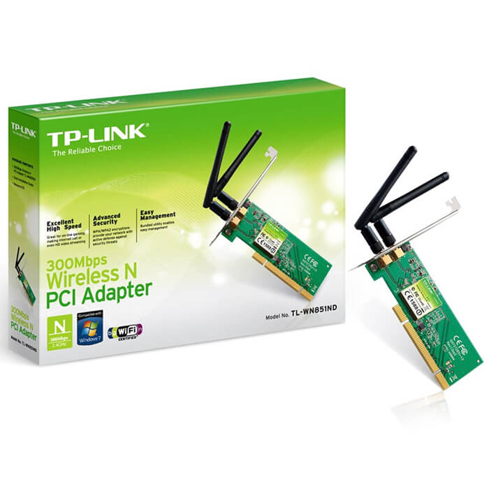 کارت شبکه بی سیم PCI تی پی لینک مدل TL-WN851ND