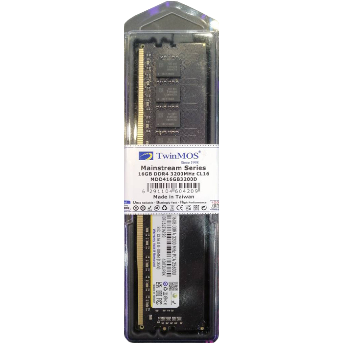 رم کامپیوتر تک کاناله تواین موس Mainstream DDR4 3200Mhz CL16 ظرفیت 16 گیگابایت