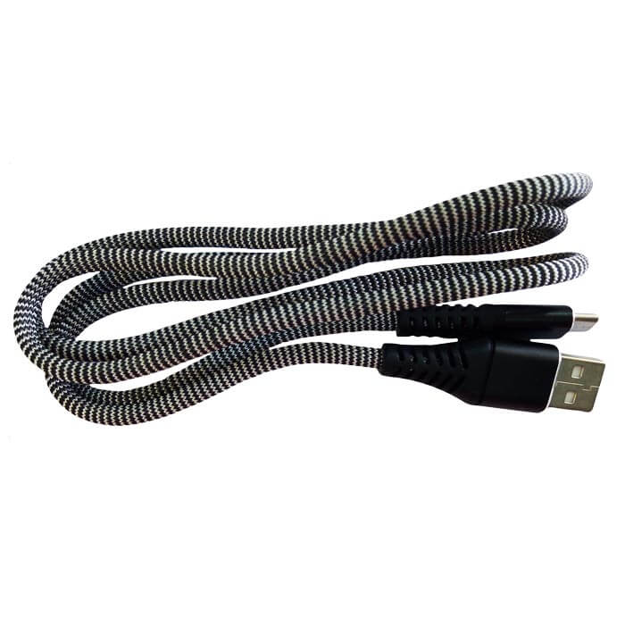 کابل شارژر تبدیل USB به MicroUSB کد 10 رنگ سفید-مشکی