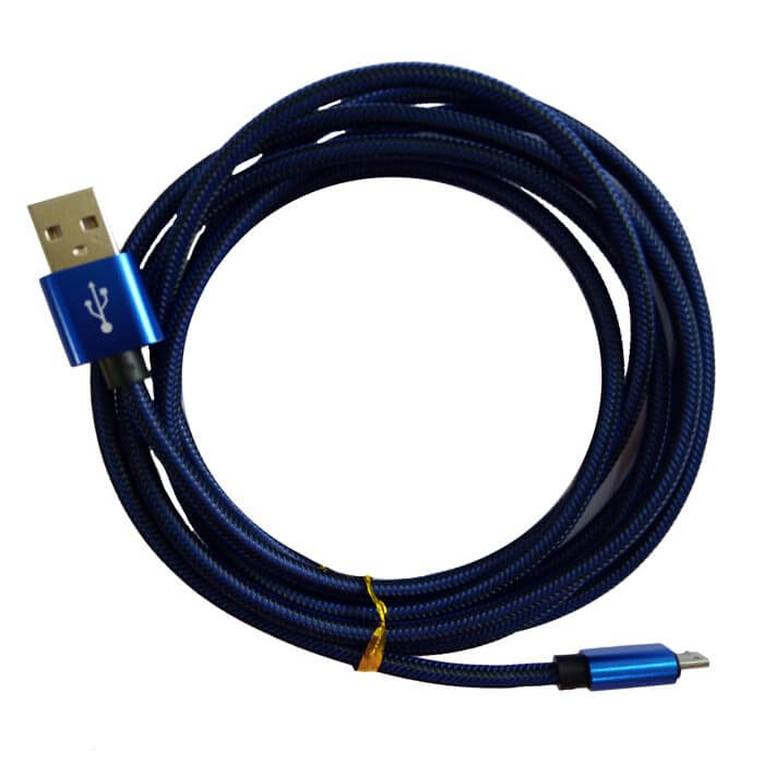 کابل شارژر تبدیل USB به MicroUSB کد 18 رنگ آبی