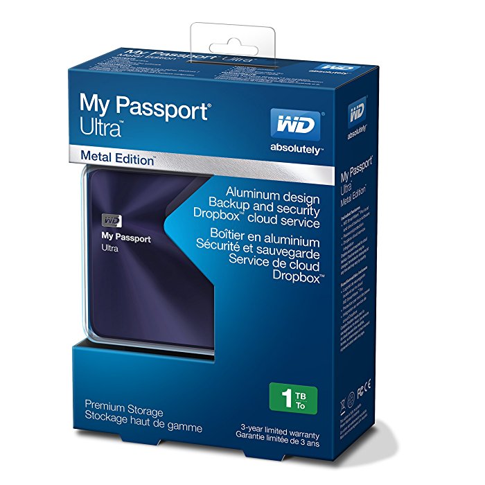 هارددیسک اکسترنال وسترن دیجیتال مدل My Passport Ultra Metal Edition ظرفیت 1 ترابایت