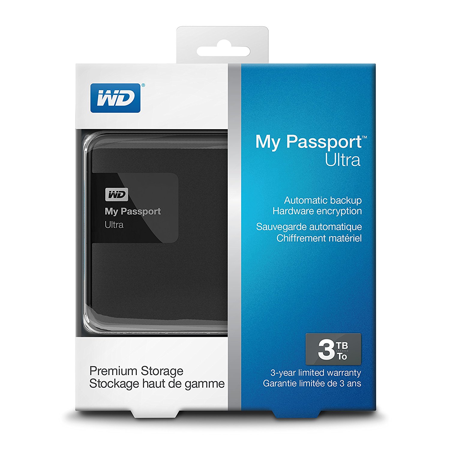 هارددیسک اکسترنال وسترن دیجیتال مدل My Passport Ultra Premium ظرفیت 3 ترابایت