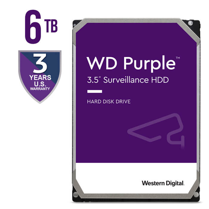 هارددیسک اینترنال وسترن دیجیتال بنفش WD64PURZ ظرفیت 6 ترابایت