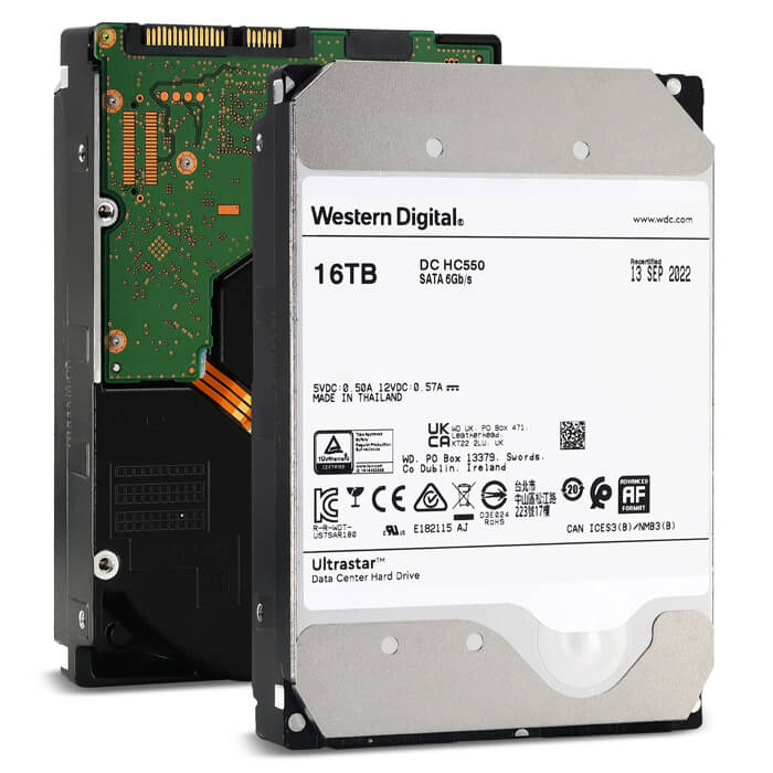 هارددیسک اینترنال وسترن دیجیتال Ultrastar DC HC550 ظرفیت 16 ترابایت