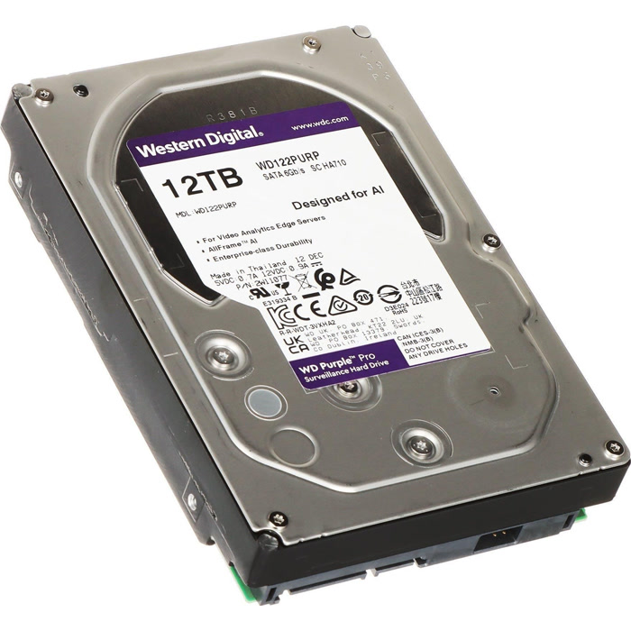 هارددیسک اینترنال وسترن دیجیتال سری بنفش مدل WD122PURP ظرفیت 12 ترابایت