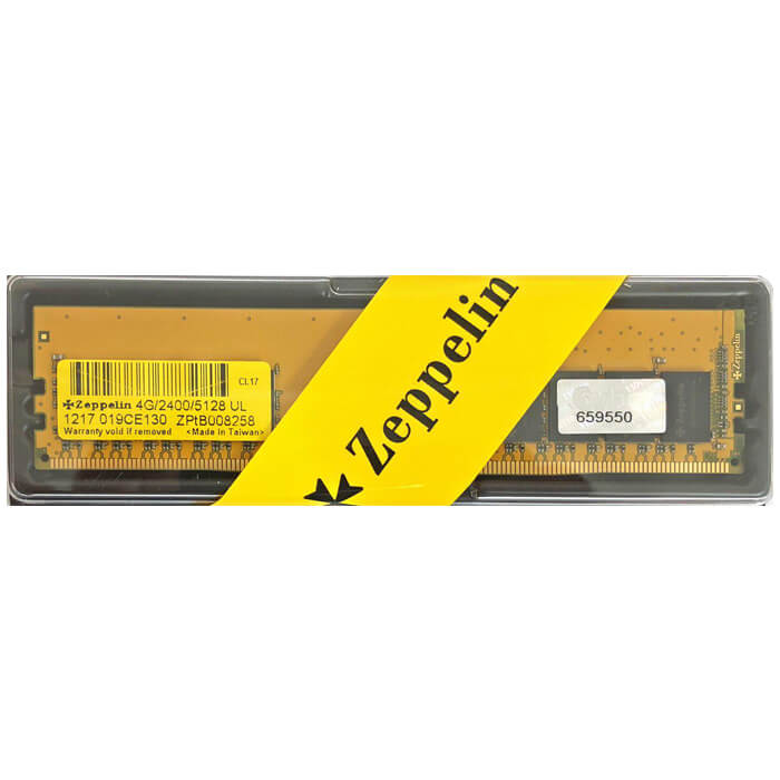 رم کامپیوتر زپلین مدل DDR4 2400Mhz CL17 ظرفیت 4 گیگابایت