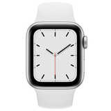 ساعت مچی هوشمند اپل واچ SE اندازه 40 میلیمتر نقره ای با بند لاستیکی سفید