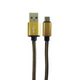 کابل شارژر تبدیل USB به MicroUSB کد 15 مشکی-زرد