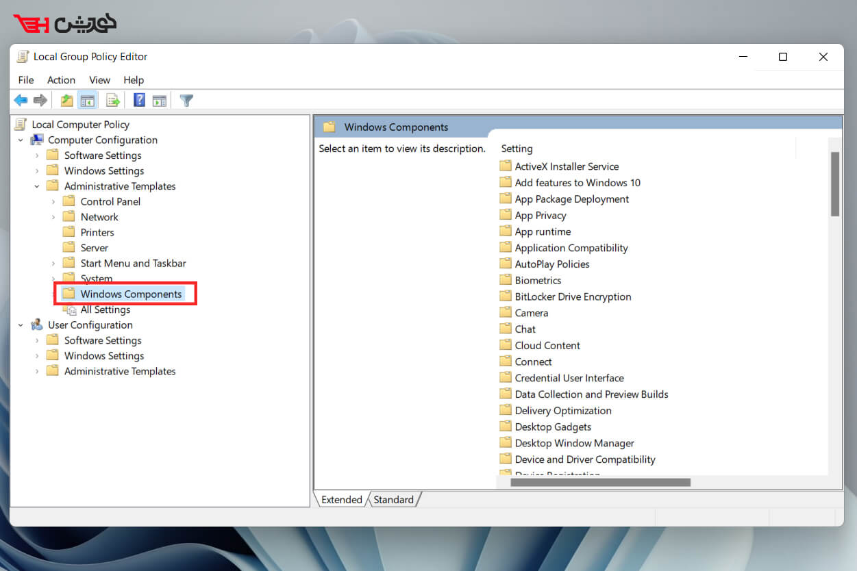 روش دوم – تغییر تنظیمات Group Policy Editor